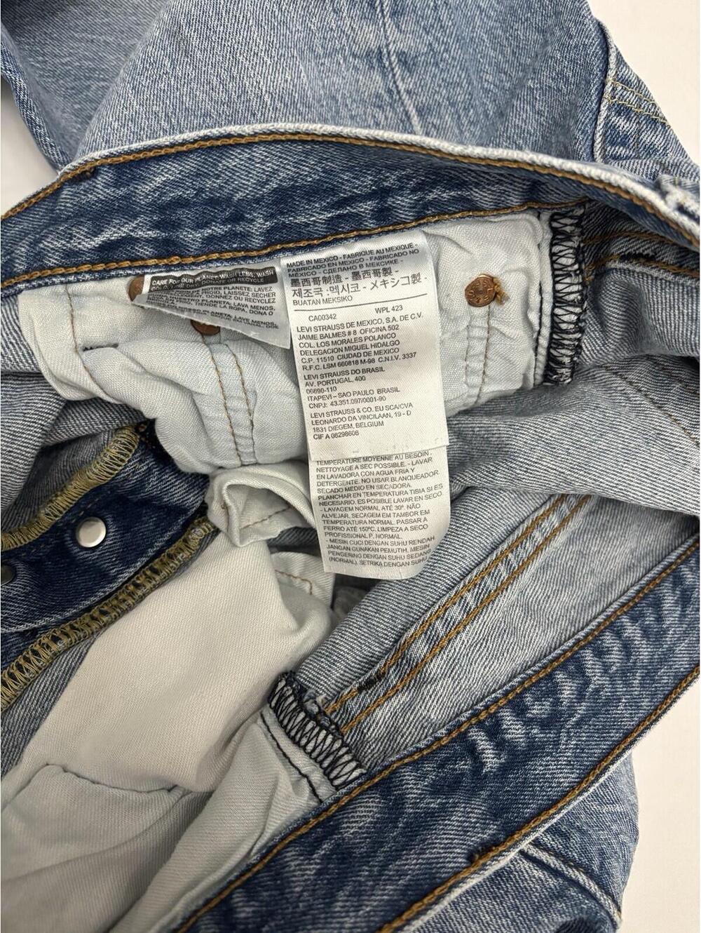 Men’s Vintage Made InMexico 501 High Rise Button Zip Straight L Jeans Size 32x32 - Picture 4 of 7